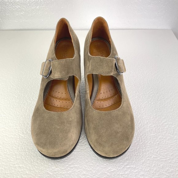 GEOX RESPIRA suede leather wedge with buckle strap - EU 41 / US 10.5 - Picture 2 of 13